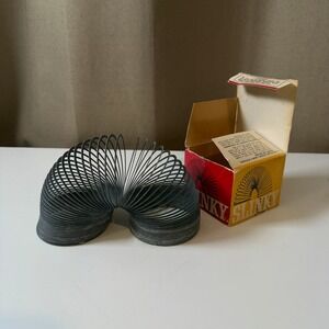 Vintage James Slinky‎ Original Walking Toy Metal Coil Boxed Retro Toy
